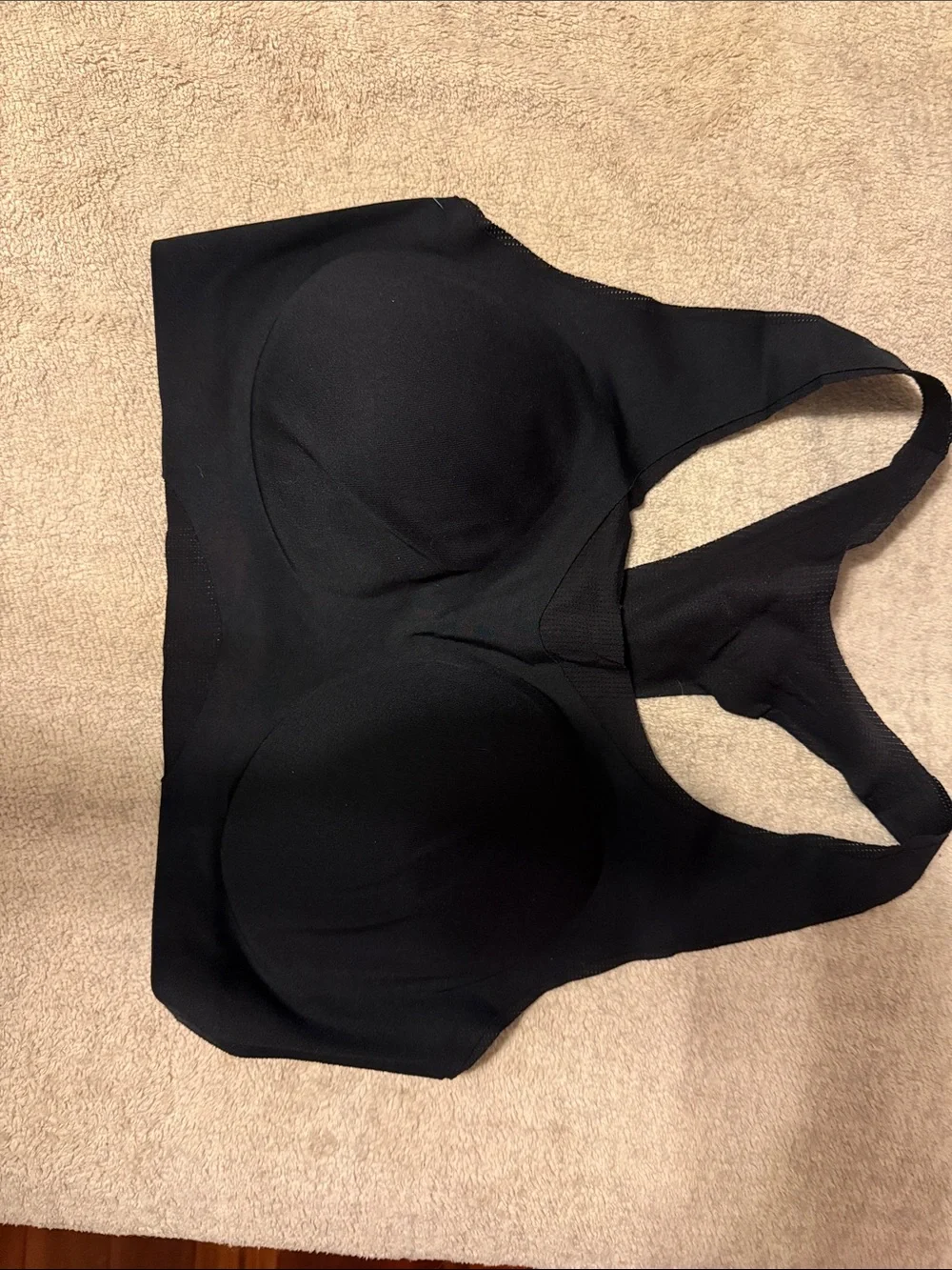 Soma Black Seamless Padded Sports Bra with Racerback